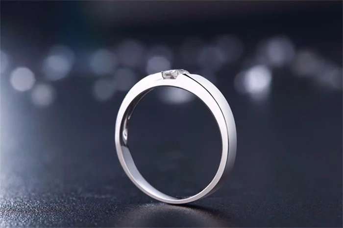 Yinhed 925 Серебряное кольцо Обручение ювелирные изделия 0.5 ct кубический циркон CZ Diamant Свадебные Кольца для Для мужчин и Для женщин zr341
