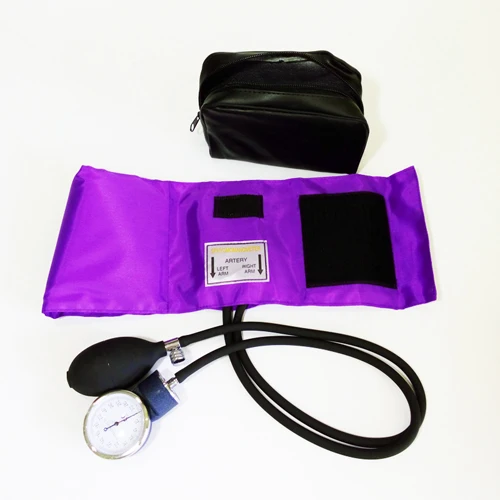 Фиолетовый цвет тонометр BP манжета стетоскоп анероидный Сфигмоманометр с стетоскопом - Цвет: Without Stethoscope