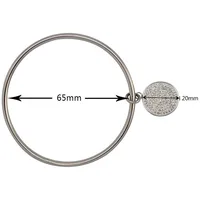 Round Pendant with All Crystal Cuff Bangles Metal 70/65/60mm inside of diameter Bracelets Arm Open Bangles for Women Men 2