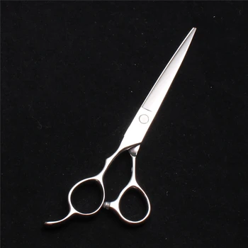 

7'' Left-Hand 19.5cm Stainless Customize Logo Silver Screw Professional Hair Scissors Cutting Shears Hairdressing Scissors C8000
