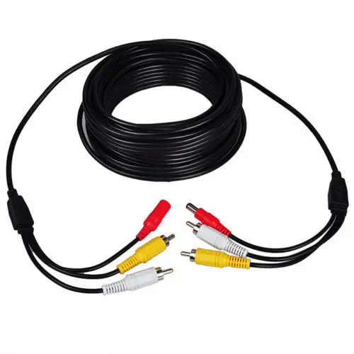  10m 33ft 65FT 20M RCA Power Audio Mic Video AV Extension Cable for CCTV HD 1080P AHD TVI CVI IR Cam - 32812814319