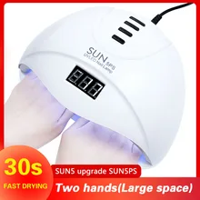SUN5PS 48W Nail Dryer UV LED Lamp With LCD Display 24pcs LEDs LED Lamp for Curing Gel Polish Auto Sensor Manicure Tool