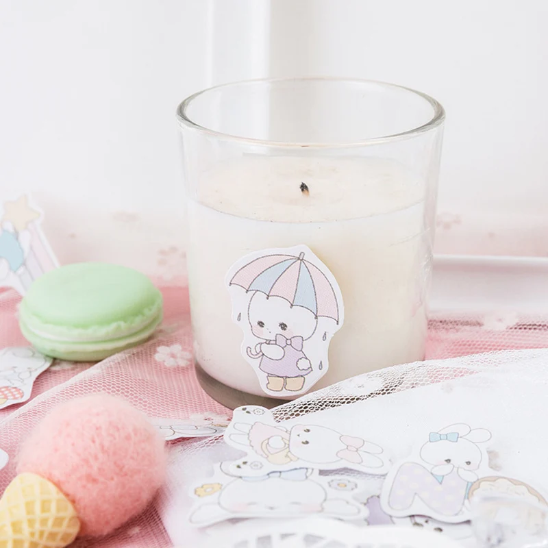 45 шт Kawaii Наклейки кроликов милые канцелярские наклейки пуля бумага для журнала