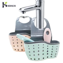 Портативная подвесная губка для раковины KONCO, моющая сумка, кухонный органайзер, держатель для раковины, мыльницы, стеллажи, корзина для хранения