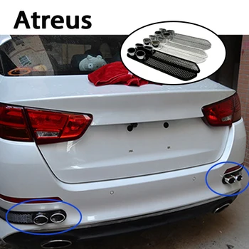 

Atreus 2X 3D Automobiles Carbon Exhaust Car Sticker For BMW E46 Passat B5 Toyota Renault Peugeot 307 Chevrolet Cruze Accessories