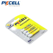 4 шт/карты PKCELL Ni-MH AAA 1200mAh батареи высокой емкости 1,2 V NIMH аккумуляторная батарея