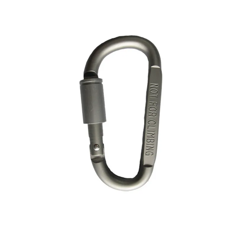 80mm Bold Carabiner Aluminum Alloy Carbine D Shaped Carbines Locking Carabiners Snap Hook Keychain Outdoor Buckle  (5)