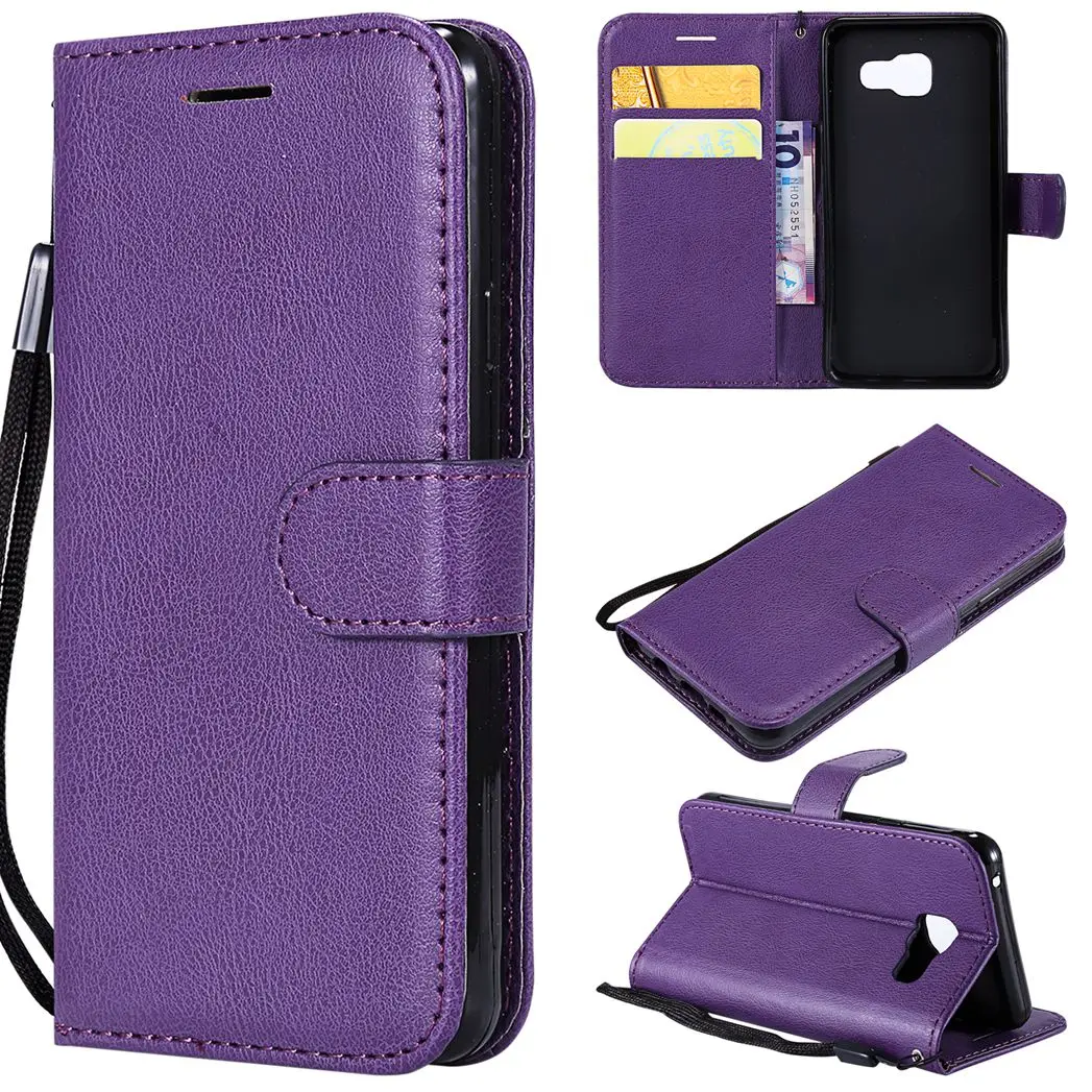 

MuTouNiao Purple Leather Flip Case Cover For Samsung Galaxy A3 A5 A50 A6 A6S A7 A70 A8 A8S A9 M10 M20 Plus 2016 2017 2018