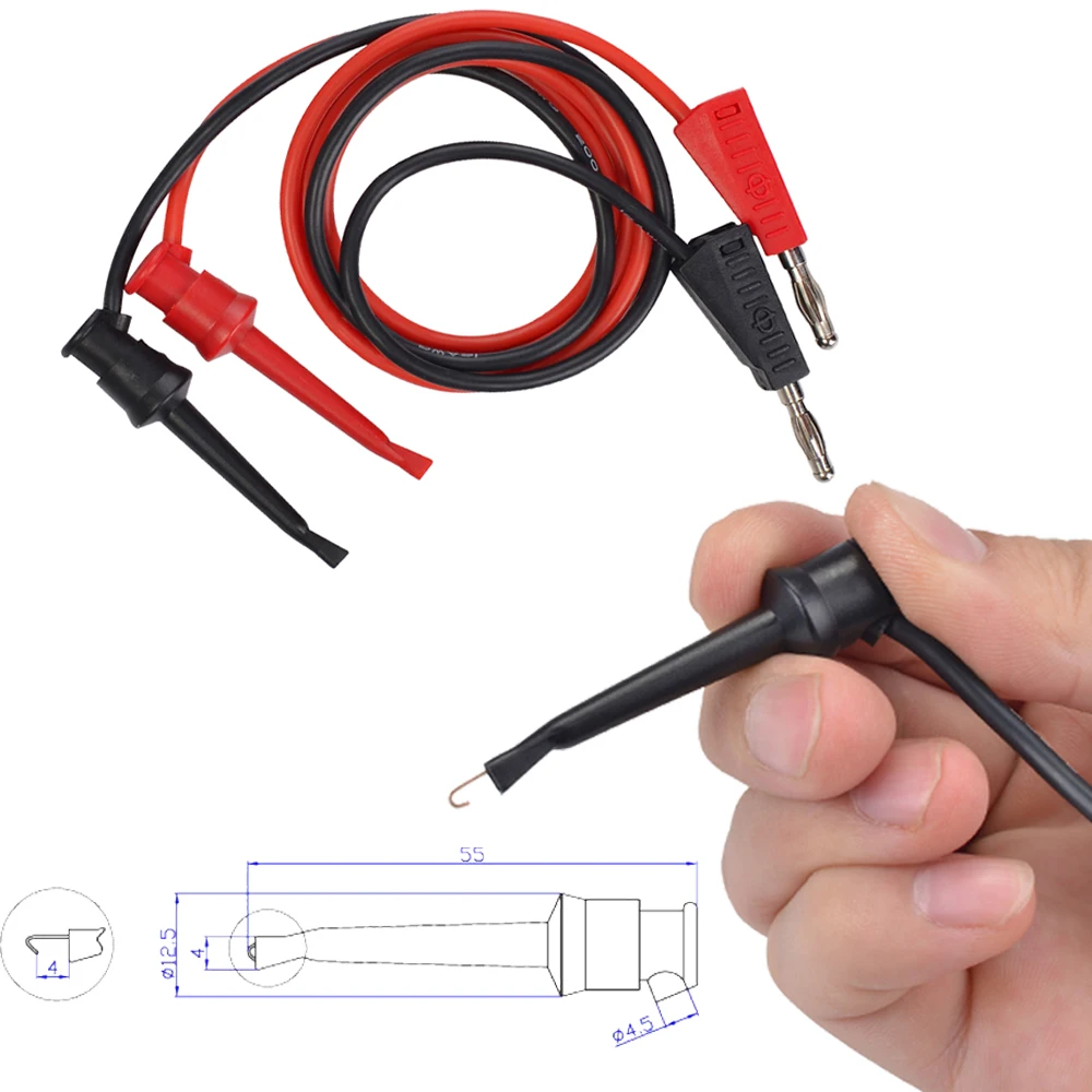 4 мм силиконовый кабель 15 в 1 супер зонд тест-свинцовый комплект с зажимами аллигатора, сменный тестовый крюк с мультиметром чехол для переноски
