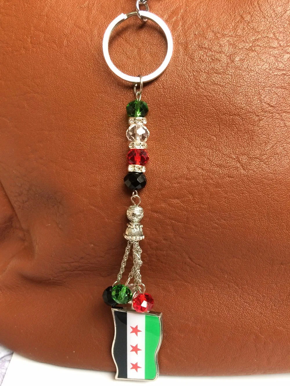 Syrien сирийский флаг ювелирные изделия брелок для ключей Автомобильный ключ кольцо подвеска с украшением в виде кристаллов бусины Сирийская, дамская сумочка, женская сумочка для ключей карта хорошие подарки Syrie баннер