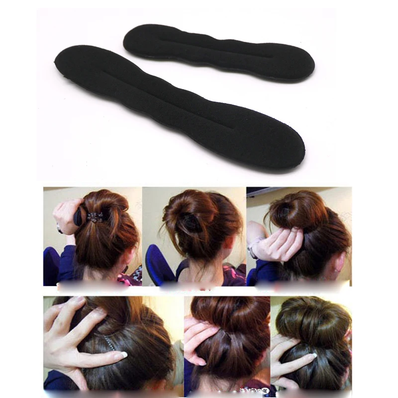 2 шт. аксессуары для волос женская Губка для волос устройство для волос пончик волос Быстрый грязный булочка Инструменты для женщин плетение инструменты