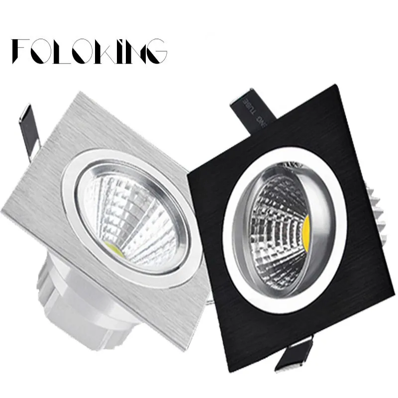 

10pcs Dimmable LED Downlight 9W 12W 15W AC 85-265V Square COB Led Ceiling Recessed Plafond Dimming LED Spot Light Indoor Light