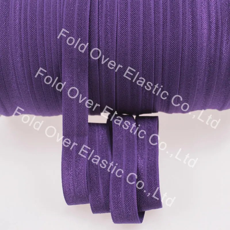 

Solid Color FOE Elastic-#285 Plum- Plain color fold over elastic100yards free shipping