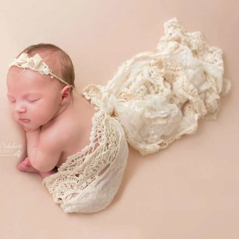 Bebe аксессуары для фотосъемки новорожденных реквизит для фотосессии кружевной шарф для новорожденных