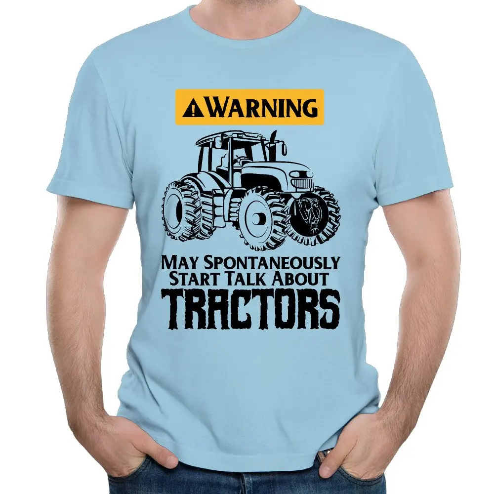 WARNING May Spontaneously Talk About TRACTORS casual men's t shirt|men ...