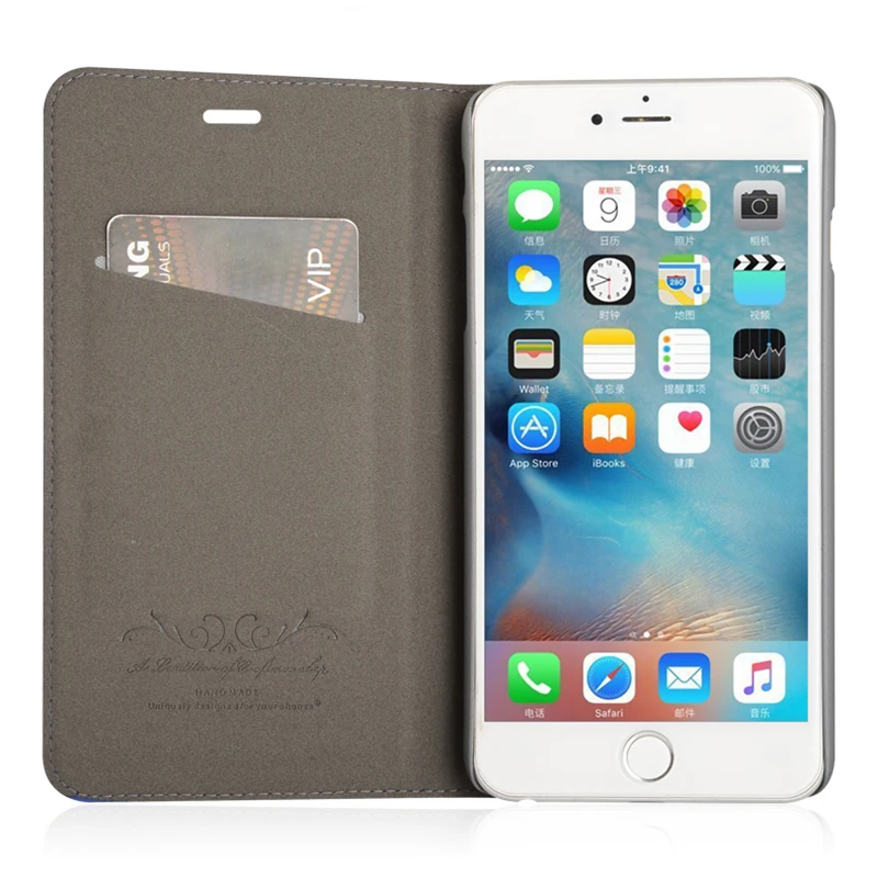 Чехол ручной работы для Apple iphone 8 Plus 7 6 6s чехол из искусственной кожи 5 5s SE кожаный с
