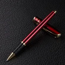 Роскошная темно-красная металлическая шариковая ручка для школы офиса канцелярская письменная ручка заправка 0,5 роликовая шариковая ручка гелевая ручка на день рождения Подарочная коробка