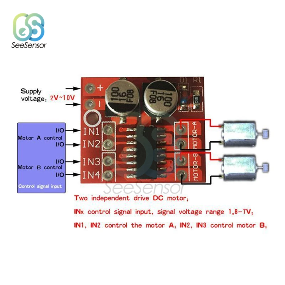 5 шт. 1 А 2 сторонний двигатель MX1508 с редуктором скорости двойной шаговый H Bridge