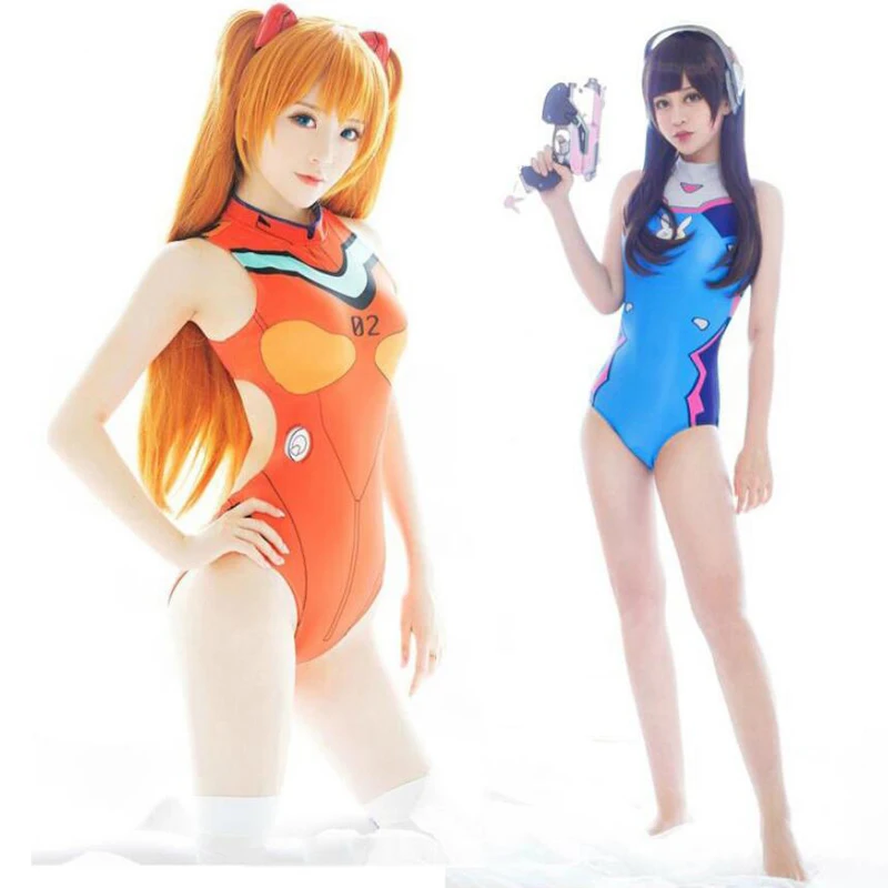 Evangelion Ayanami Rei Ikari Shinji Soryu Asuka Langley костюм для косплея EVA Цельный купальник из