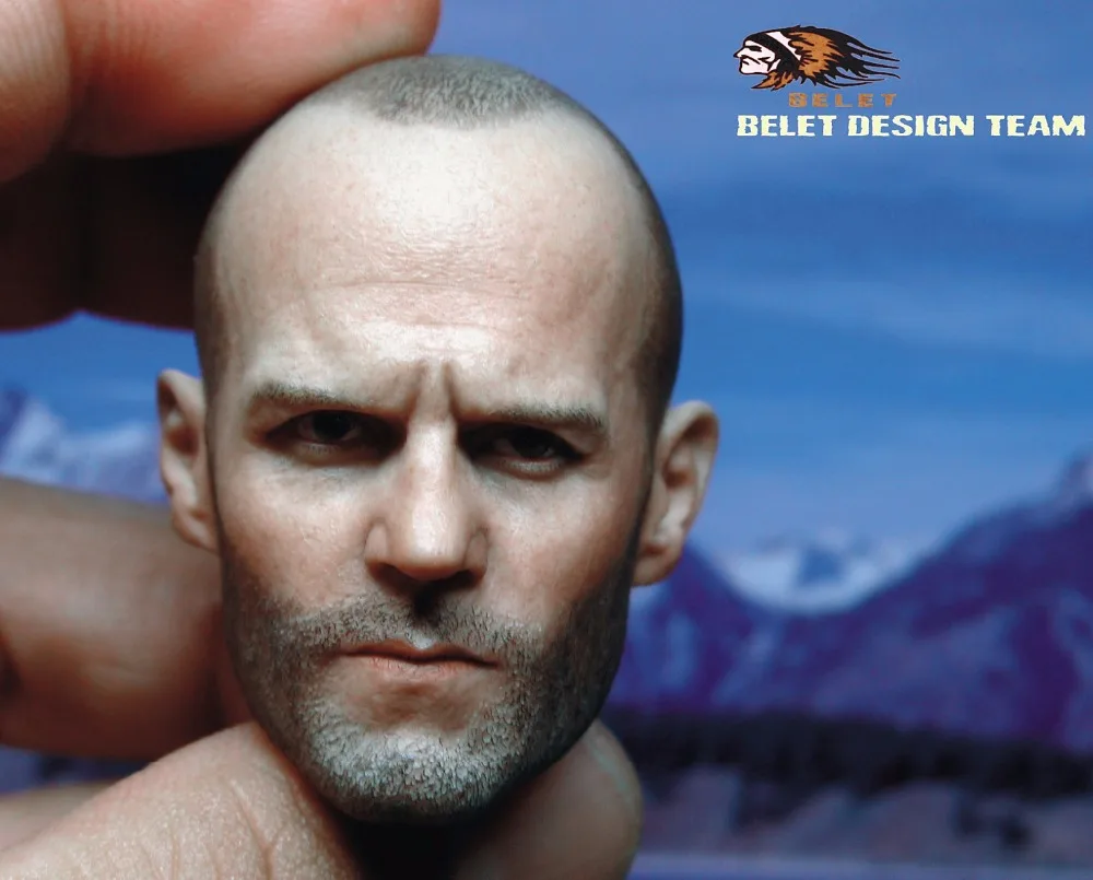 

1:6 scale male Figure accessories Fast & Furious Deckard Shaw Jason Statham head shape carved for 12" Action figure doll