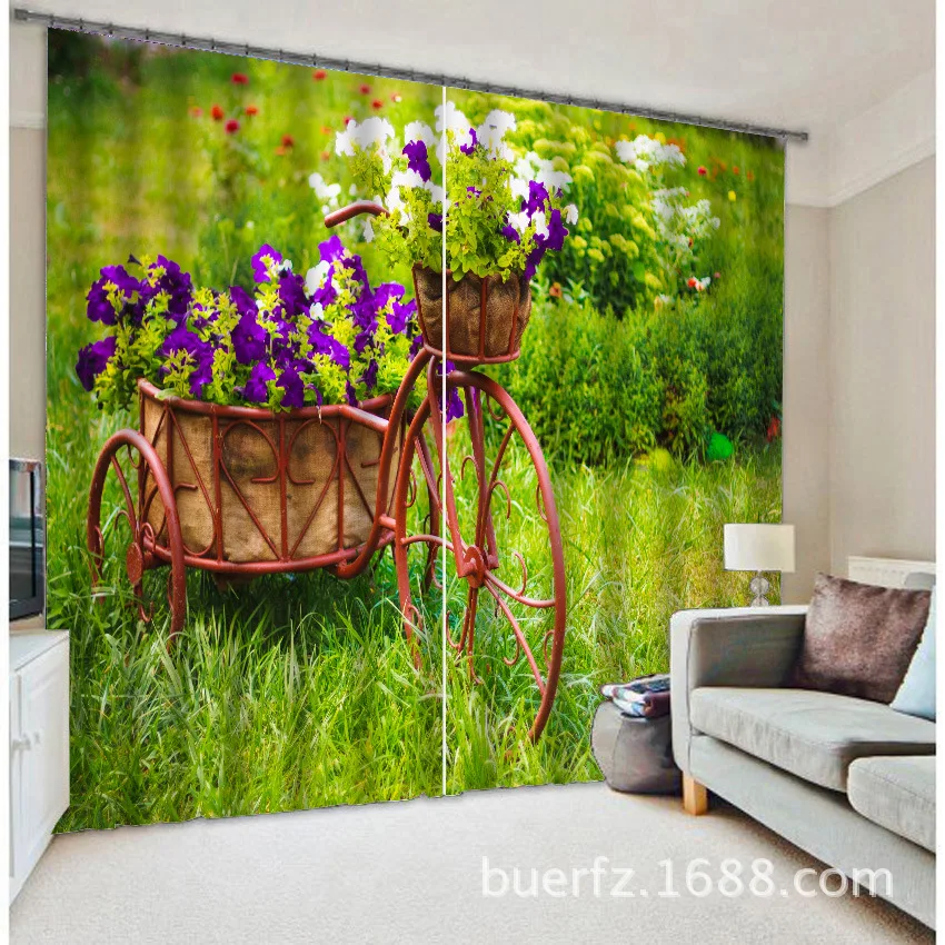 

Kitchen Luxury Blackout 3D Window Curtains For Living Room Bedroom Customized size Drapes Cortinas Rideaux Cushion cover