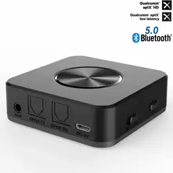 Bluetooth 5,0 приемник передатчик 2 в 1 Беспроводной APTX HD низкой задержкой A2DP музыка оптический SPDIF Aux RCA 3,5 мм стерео аудио адаптер