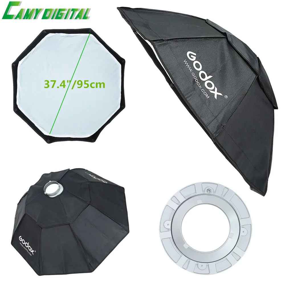 

Godox BW95 Studio Flash Accessories Octagon Softbox 37.4"/95cm Bowens Mount for Studio Strobe Flash Light