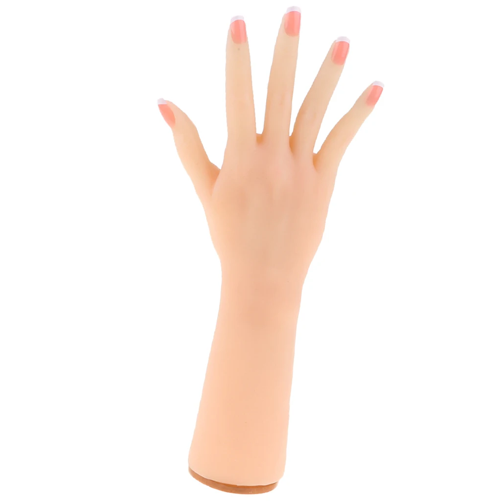 1 Pair 1:1 Silicon Gel Female Mannequin Torso Hand Model w/Joints Surgery Beauty Kits Nail Art Practice Jewelry Display