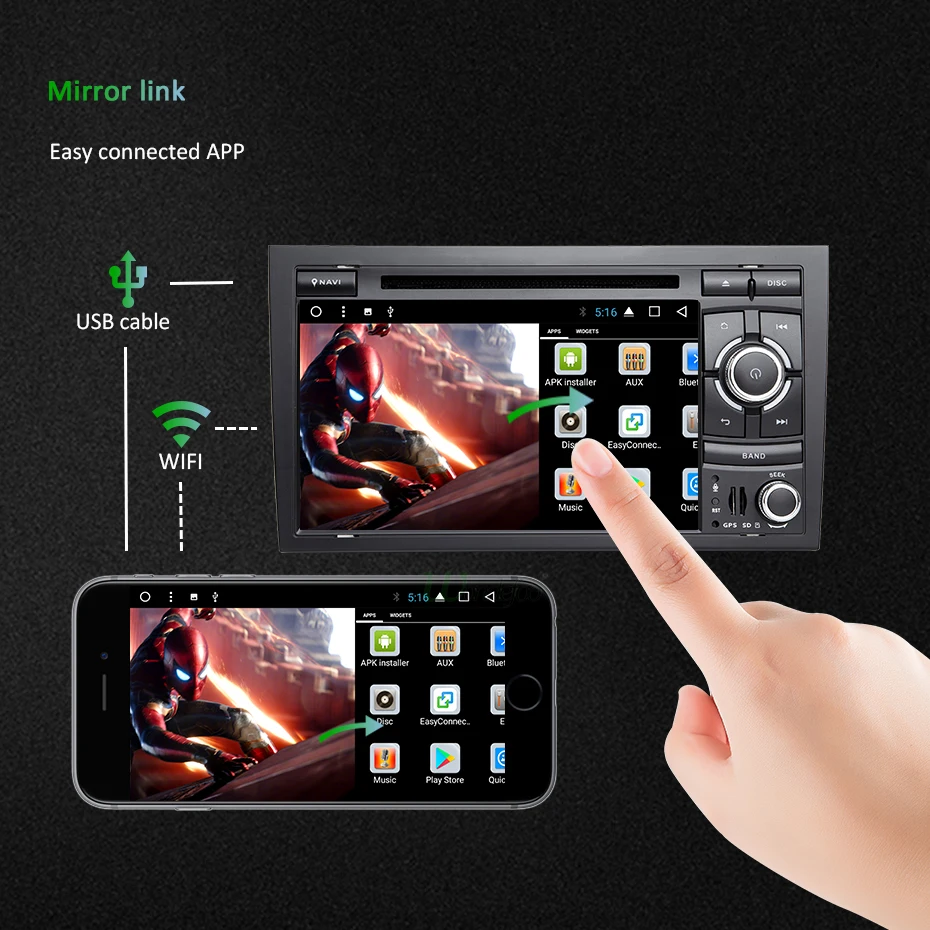 Discount DSP 4G 64G Android 9.0 IPS Car DVD PLAYER For AUDI A4 GPS IPS stereo multimedia navigation RADIO RECEIVER tape recorder 27