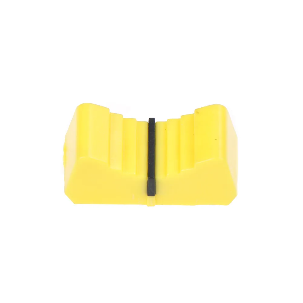 10 шт. 8 мм Ручка регулятора уровня колпачок сенсорный слайдер ребристый миксер стол переключатель ручка Крышка - Цвет: Цвет: желтый