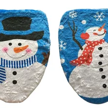 43*48 см Рождество Снеговик Чехлы для сиденья унитаза пальто туалет случае Ванная комната сиденье для унитаза площадку