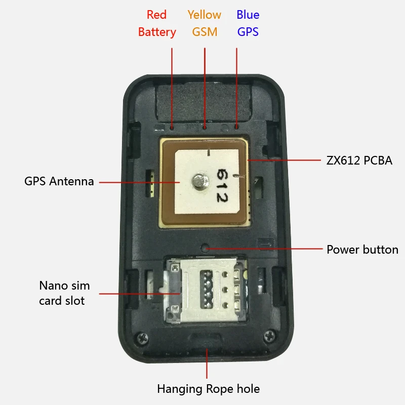 Горячая ZX612 мини скрытый gps трекер позиционер локатор SOS сигнализация веб-приложение отслеживания высокой интеграции PCBA для детей домашних животных автомобиль