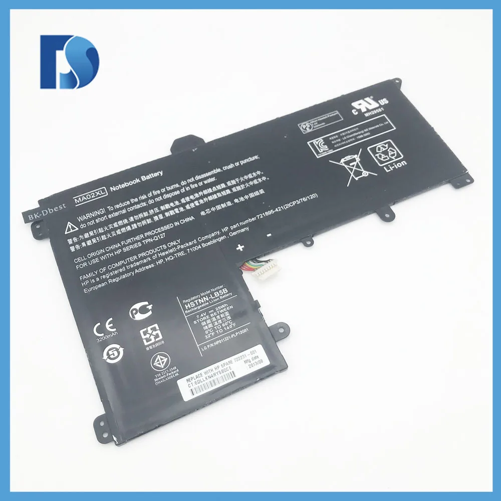 BK Dbest Аккумулятор для ноутбука MA02XL 7 4 в 25 Втч HP SlateBook 10 X2 Series 722231 001 721895 2C1