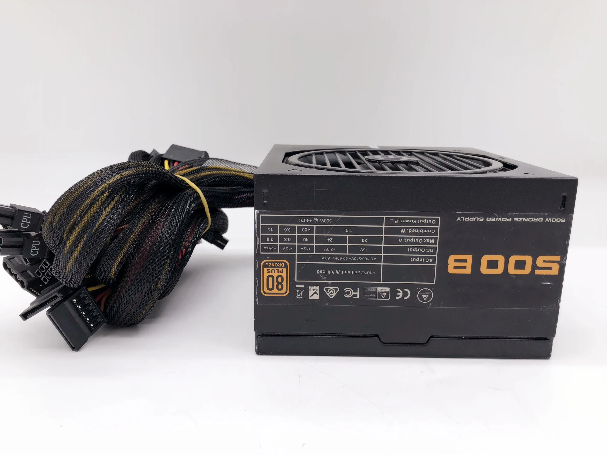 

EVGA500B rated 500w, 80PLUS bronze power supply, ultra-quiet power supply, test worked. used original