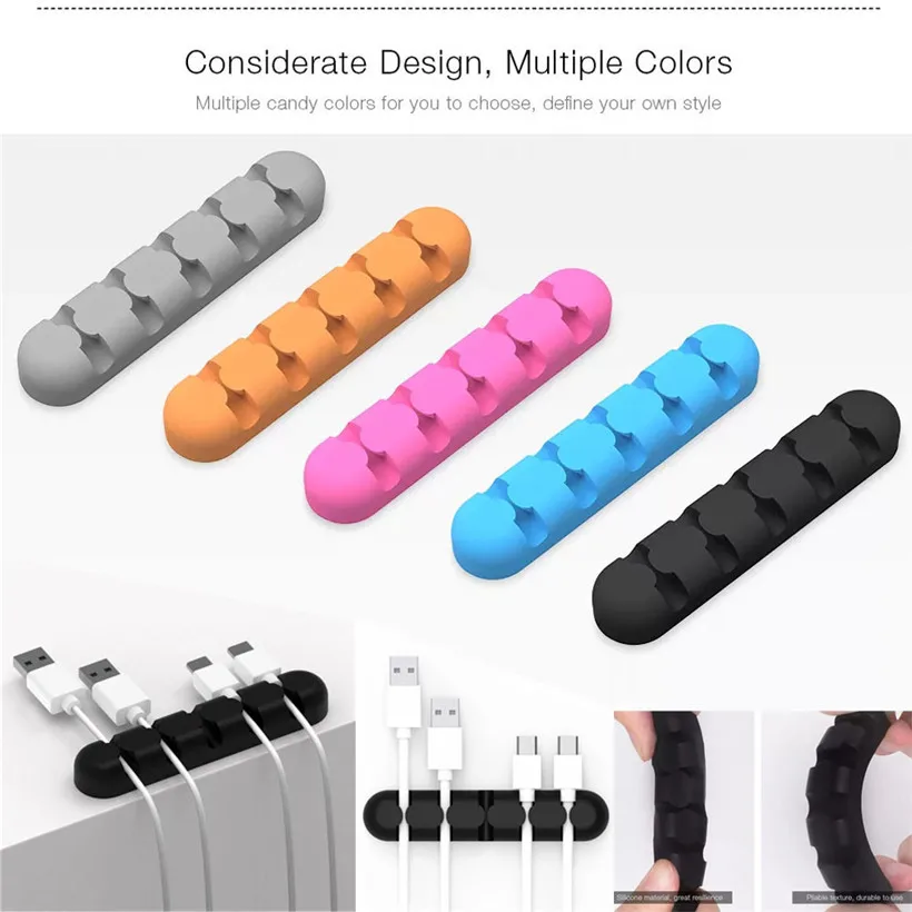 

CARPRIE Cable Winder Wire Organizer Desktop Clips Cord Management Cord Holder 180404 drop shipping