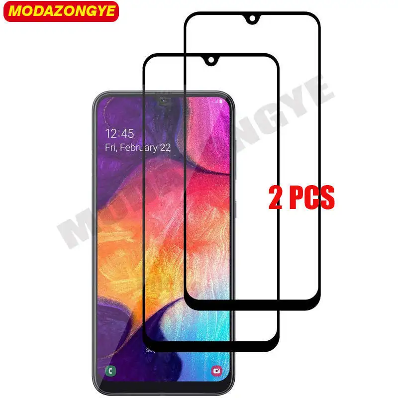 Закаленное стекло для Samsung Galaxy A10 защитная пленка экрана A20 A40 A50 полное покрытие 2