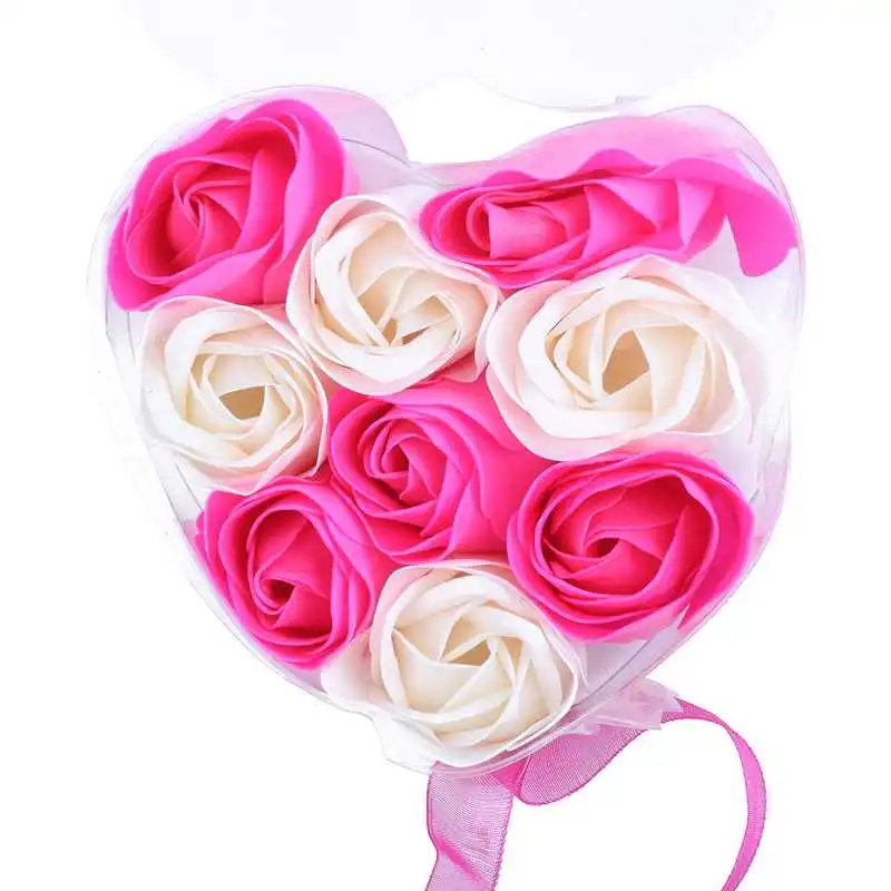 

9Pcs Scented Rose Flower Petal Bath Body Soap Wedding Party Gift