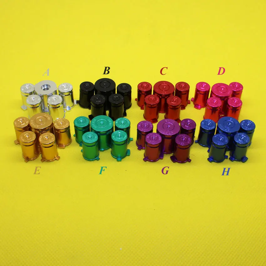 

YX-222 For XBox 360 xbox360 Controller Repair Custom Alloy ABXY with Guide Button Keypress 9mm Bullet Style Brass Metal
