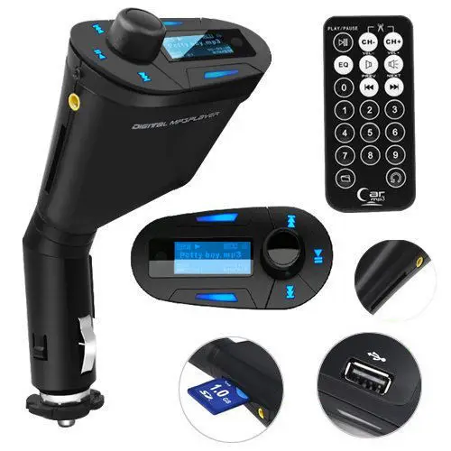 Автомобильный MP3 плеер usb беспроводной fm передатчик модулятор радио адаптер SD LCD