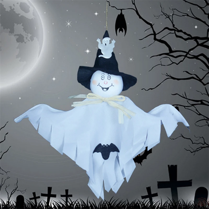 newest cute ghost hanging craft halloween decoration hotel bar haunted house supplies kids toys funny joking