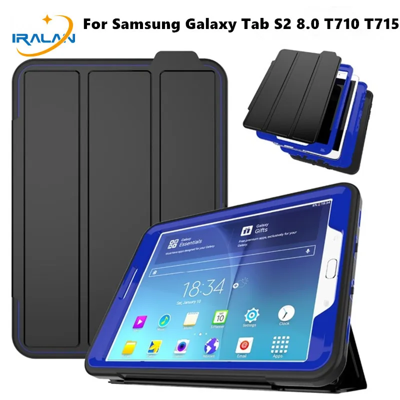 

Luxury Smart Magnetic Stand Case For Samsung Galaxy Tab S2 8.0 T710 T715 T719 Heavy Duty Shockproof Protective Cover+Free Stylus
