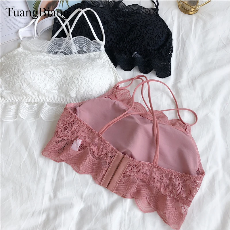 TuangBiang 2018 Sexy Patchwork Tube Top Women Crop Tops Pink Bandeau Lace Wrap Tank Top Autumn Cross strap Seamless Tees Shirts TuangBiang 2018 Sexy Patchwork Tube Top Women Crop Tops Pink Bandeau Lace Wrap Tank Top Autumn Cross strap Seamless Tees Shirts