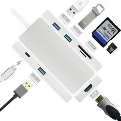 Высокое качество TYPE-C к HDMI OTG зарядить адаптер USB3.0 концентратор Splitter SD/TF Card Reader для Apple Macbook