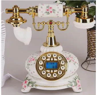 

telefonos fijos de casa fixed Vintage Antique Style Floral Ceramic Home Decor Desk Telephone Phone telefone fixo made of resin
