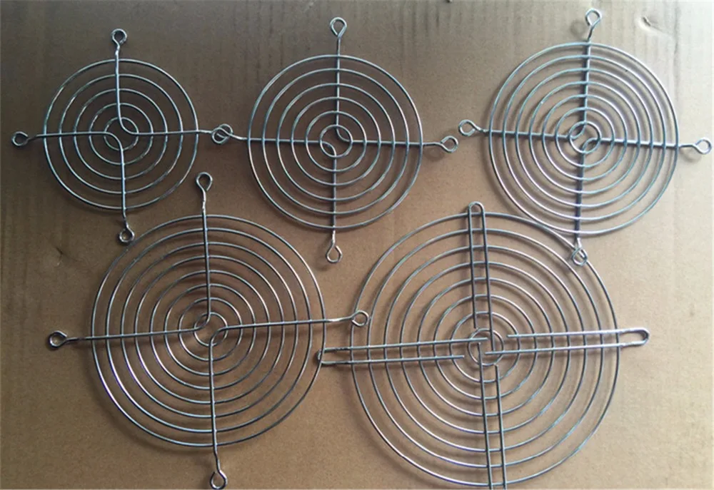 

2PCS Silvery Metal Wire Finger Guard For CPU Fan DC Fan Grill Guard Protector Nickel Plated 150mm 200mm