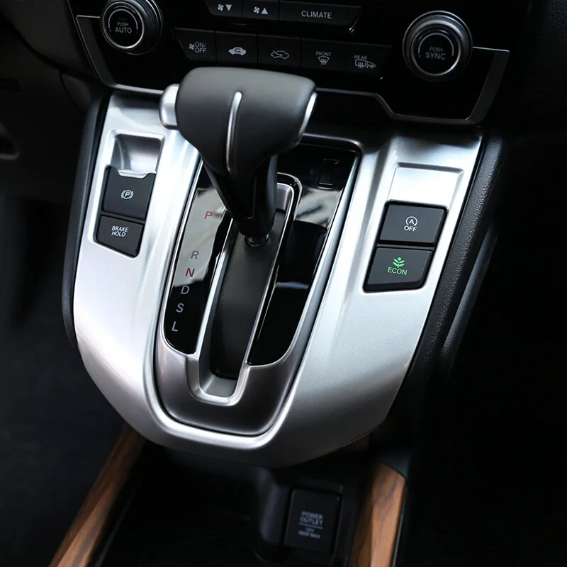 

For Honda CRV CR-V accessories 2017 2018 ABS Chrome Car gear shift knob Lever Shifting frame panel Cover Trim Car Styling
