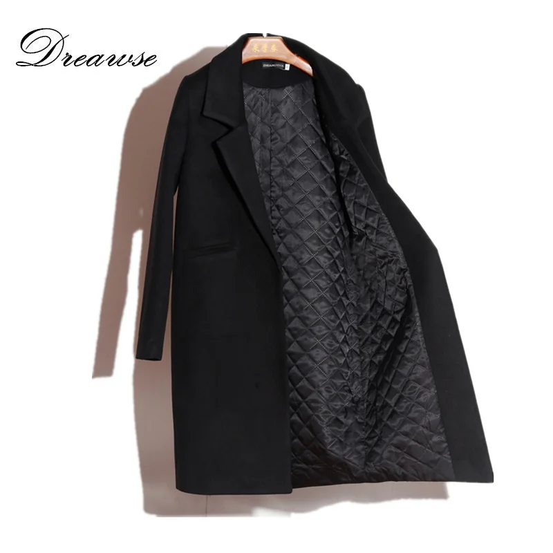Dreawse Autumn Full Sleeve Long Solid Color Padded Cotton Thicken Turn-down Collar Slim Casual Plus Size Women Coat Mujer MZ1997 Dreawse Autumn Full Sleeve Long Solid Color Padded Cotton Thicken Turn-down Collar Slim Casual Plus Size Women Coat Mujer MZ1997