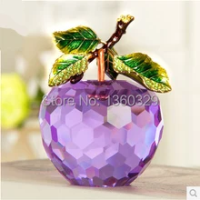 Украшение дома аксессуары Хрустальное яблоко Рождественский подарок на день рождения блеск Хрустальная музыкальная шкатулка ремесла орнаменты свадебное украшение