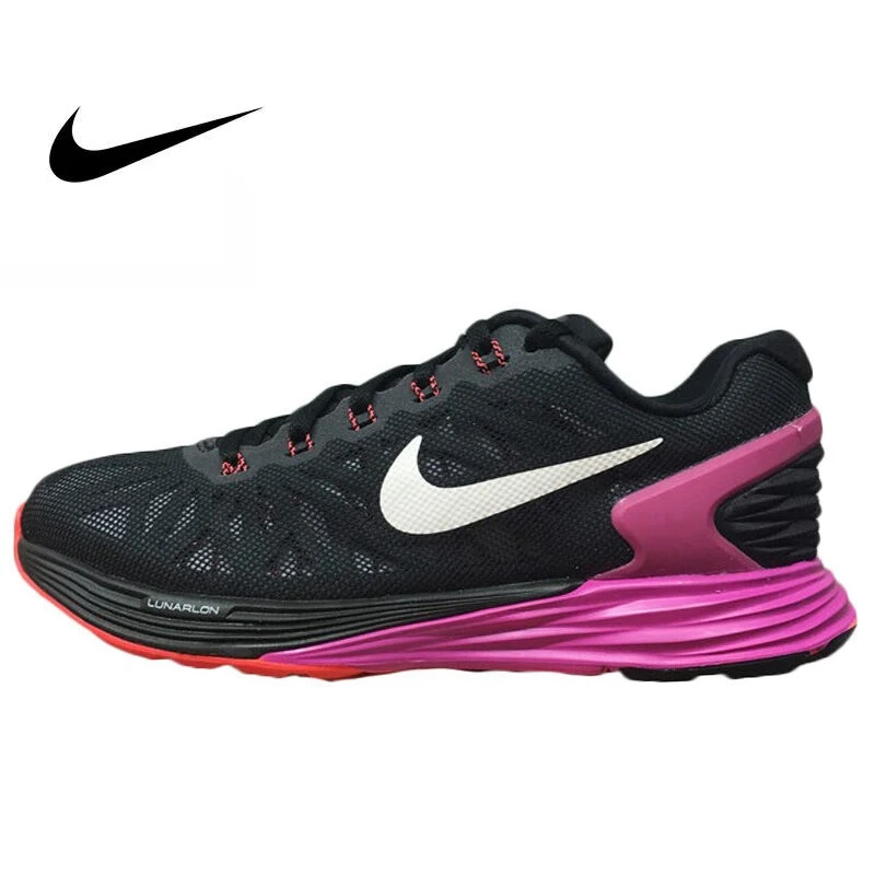 

Official Original NIKE Lunar Women's Running Shoes Sneakers Breathable Mesh Surface Red Blur Sole Comfortable Sports outdoor