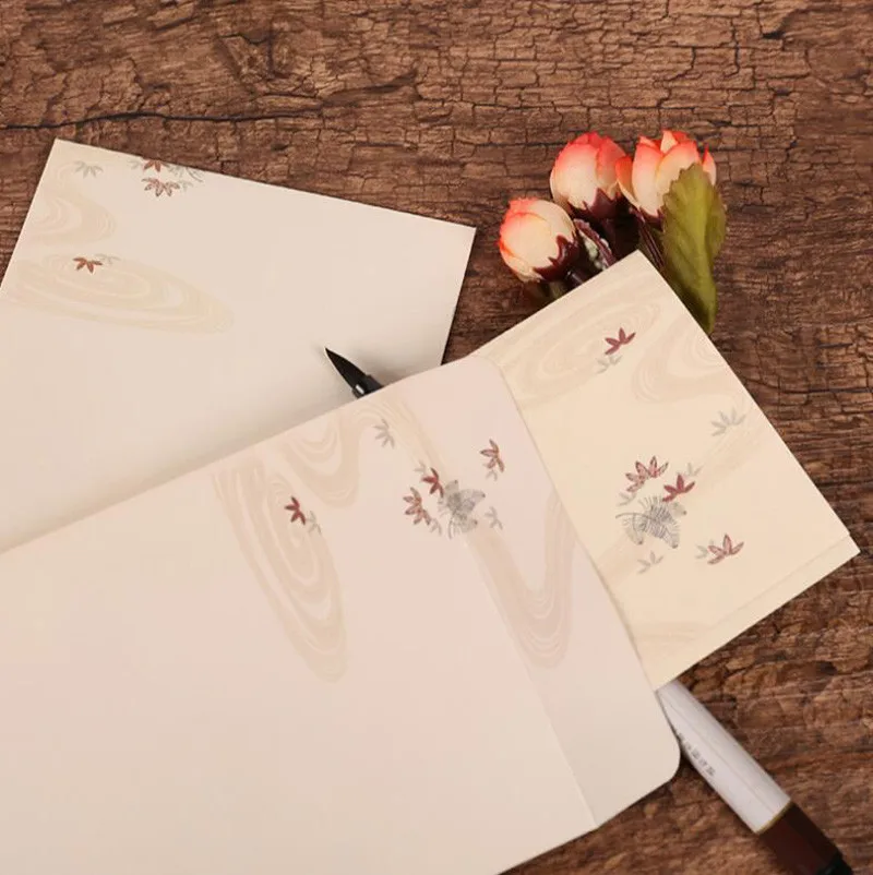 Бесплатная доставка 30 шт./лот китайский Стиль Конверты почтовые бумажные для Приглашения Свадебное приглашение в конверте комплект